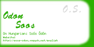 odon soos business card